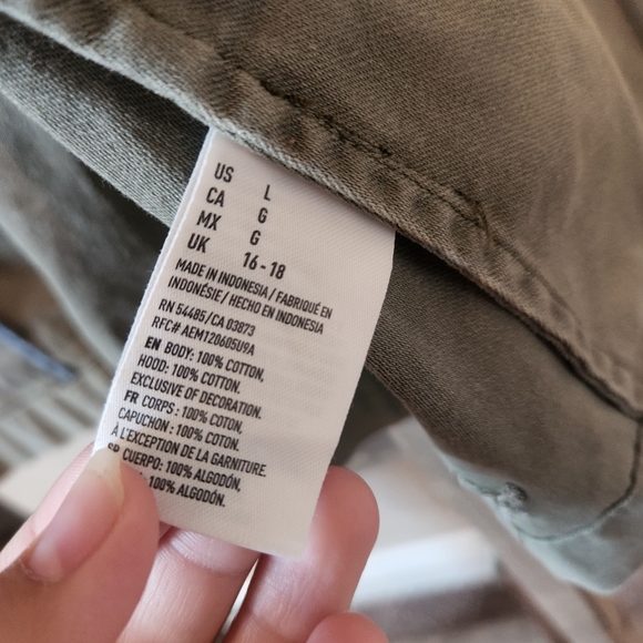 American Eagle Outfitters Women's Army Green Utility Jacket- Size Large - Picture 10 of 11